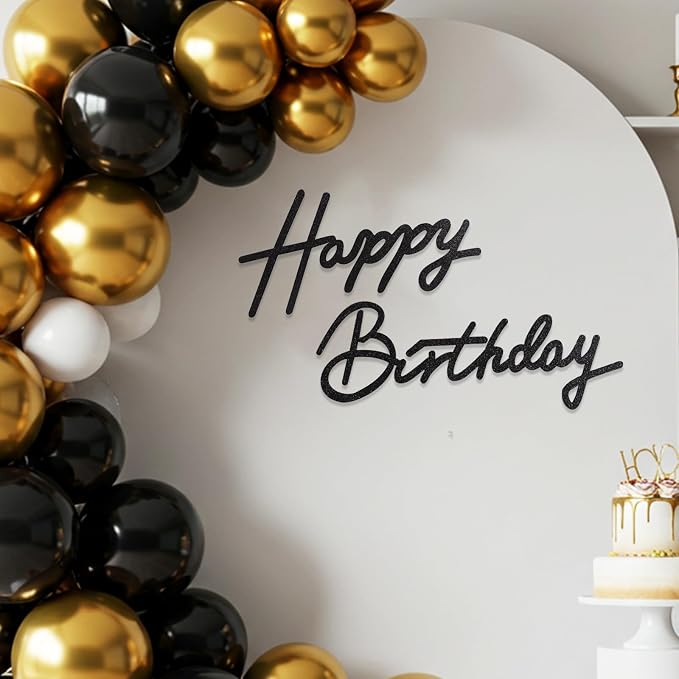 TONIFUL Happy Birthday Sign for Backdrop by TONIFUL