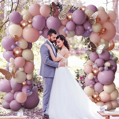 Pink and Purple Balloon Arch Kit, Sand White, Rose Gold - Image 7