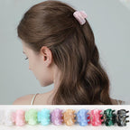 10-Pack Cute Small Acrylic Hair Claw Clips for Women & Girls - Jaw Clips for Fine Thin Hair, Half-Up Clip