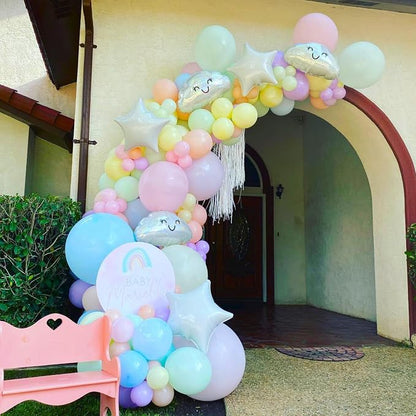 Pastel Balloons, 12 Inch Macaron Pink Blue Purple Green Yellow Ice Cream - Image 5