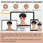 QUEENTAS Black Short Hair Toppers for Women with Thinning Hair 360°3D Cover with 3 Clips Hair Pieces Wispy Bangs 5.5"*5.5" Large Coverage(Natural Black/1B)