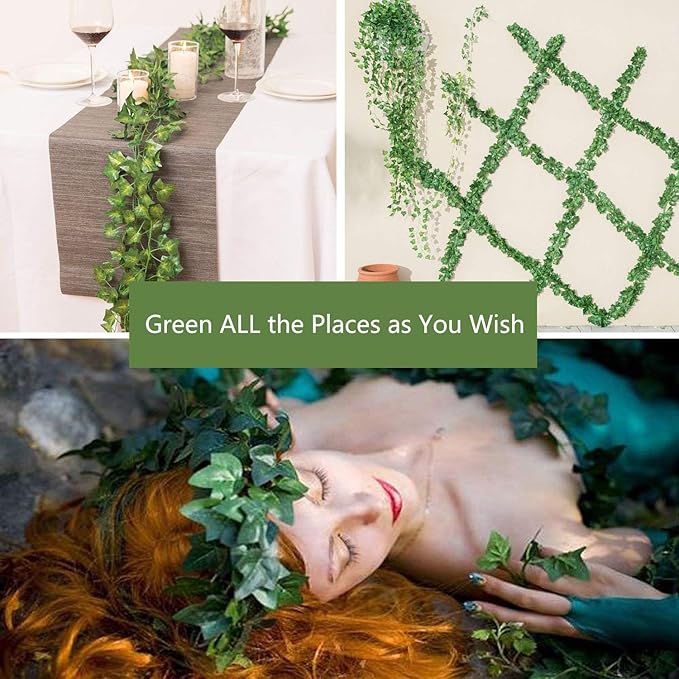 Comtelek 252 FT Artificial Ivy 36 Pack Ivy Vine Garland Ivy Leaves Greenery - Image 2