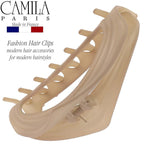 Camila Paris CP3527 French Hair Clip for Women, Beige, Girls Hair Claw Clip Jaw Fashion Durable and Styling Hair Accessories for Women, Luxury Ladies Strong Hold No Slip Grip Clamp, Made in France