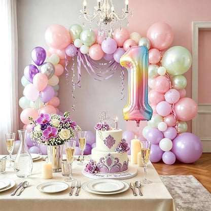 Rainbow Number Balloons Birthday Balloons - Image 7