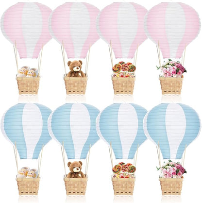 Meooeck 8 Sets Hot Air Balloon Tables Centerpieces, 11.8'' Paper Lantern Party - Image 7