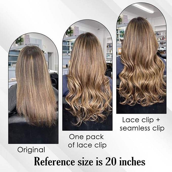 Full Shine Remy Hair Extensions Clip in Short 3 Pcs 60 G Balayage Walnut Brown to Ash Brown Mix Light Blonde Real Hair Clip in Extensions 14 Inch