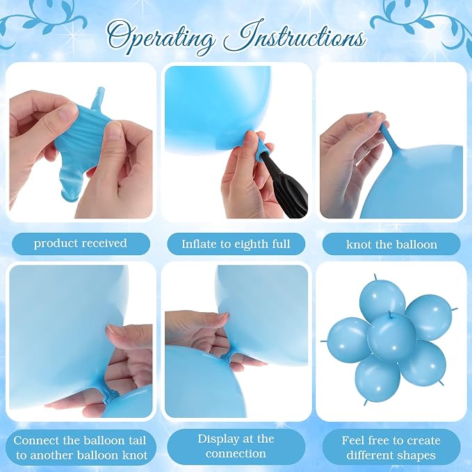 100 Pcs Link Balloon Quick Linking Latex Connected Balloons Linkable - Image 6