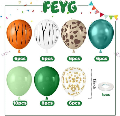 Jungle Safari Balloons, for Jungle Theme Party Decorations - Image 2