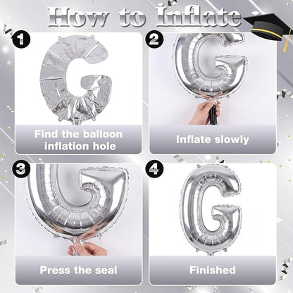Capoda 148 Pcs Black and Silver Balloon Garland Arch Kit Modern Party Birthday - Image 4