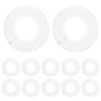 12 PCS Stretch Full Circular Stretch Comb Hair Bands, Comb Headbands for Women, Fashion Makeup Non slip Toothed Hairs Clip, Hair Wrap Holder for Lady and Girls White
