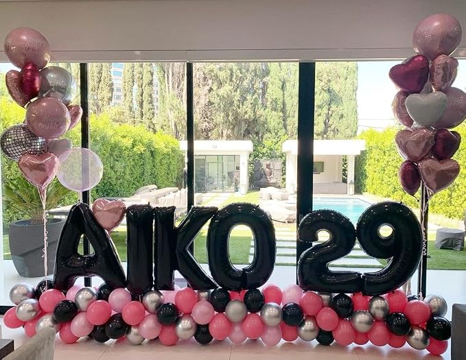 Black Letter V Balloons, V Balloon 40 Inch V Balloon Letter - Image 6