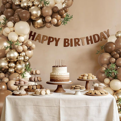 Brown Balloon Arch Kit for Bear Baby Shower Birthday Party Decorations | 124Pcs - Image 3