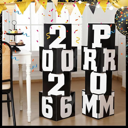 Queekay 8 Pcs Prom Column Standup Photo Booth Decorations 2026 Prom Backdrop - Image 6