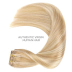 WENNALIFE Hair Extensions Clip In, 9pcs 18inch 150g Dirty Blonde Highlighted Bleach Blonde Thicker Clip In Hair Extensions Real Human Hair Remy hair extension Double Weft Clip in Human Hair Extensions
