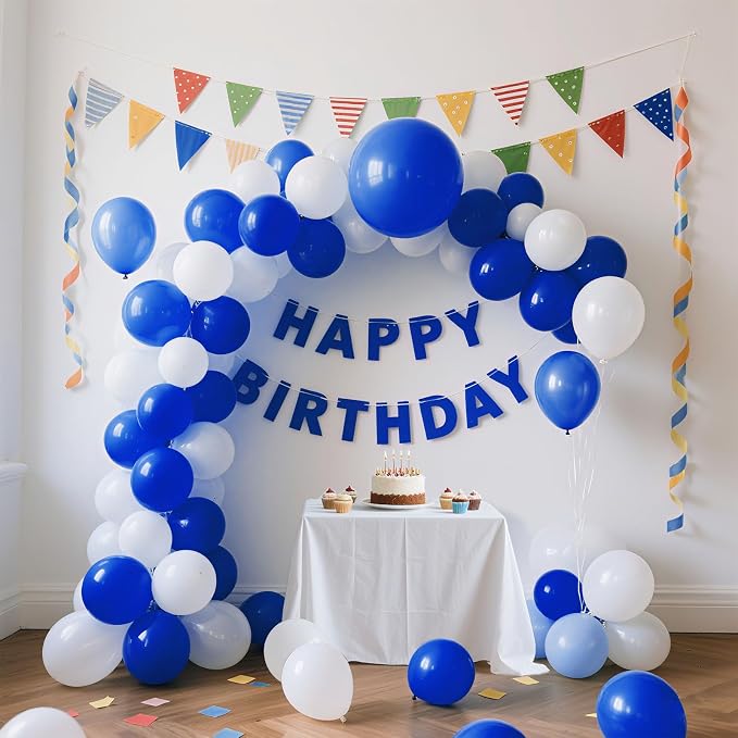 Blue Balloons Blue Party Decorations 30 Pack 18 inch Round Royal Blue Balloons - Image 3