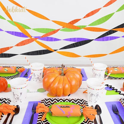 AOBKIAT Halloween Streamers Party Decorations, in Orange Purple Black Green | 5 - Image 6