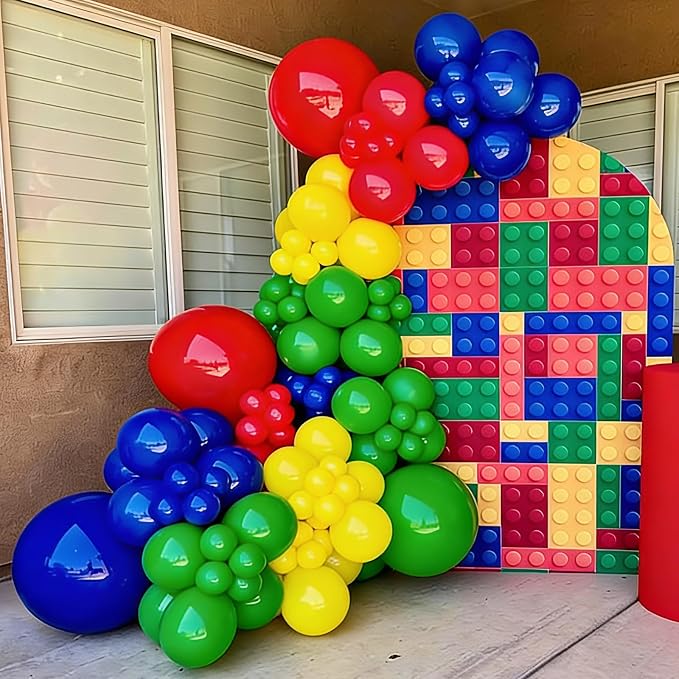 YMSZ Red Blue Green Yellow Balloons, Different Size, - Image 6