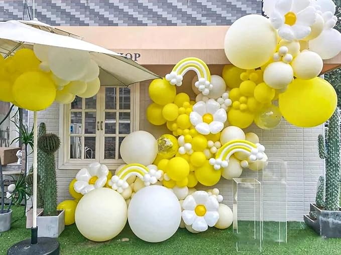 FOTIOMRG 110pcs Yellow Balloon Garland Arch Kit, 18 12 10 5 inch Yellow Latex - Image 7