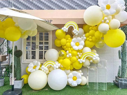 FOTIOMRG 110pcs Yellow Balloon Garland Arch Kit, 18 12 10 5 inch Yellow Latex - Image 7