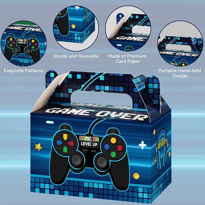 Tevxj 12 Pcs Video Game Bags Gamer Party Favors Treat Gift Boxes Gamer Candy - Image 4
