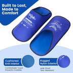 Hilph Foot Ice Pack Slippers for Plantar Fasciitis & Bunion 2 Packs, HSA or FSA Eligible Reusable Hot Cold Packs Gel Ice Slipper for Foot & Toes Pain, Gout, Foot Surgery, Neuropathy, Swollen (Blue)