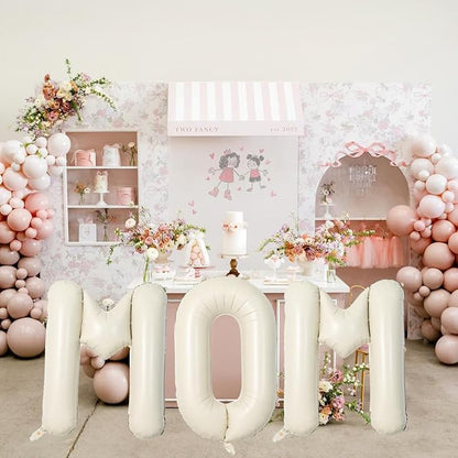 40 Inch Beige Mom Balloons for Mothers Day Decorations, Large Cream Mother's - Image 6