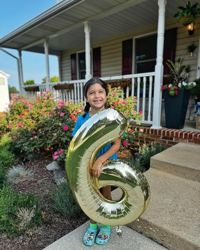40 Inch Light Gold Number 0 Balloon, Champagne Birthday Party Decorations | 40 - Image 9