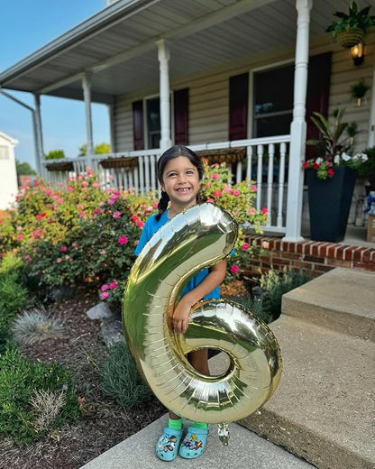 40 Inch Light Gold Number 5 Balloon, Champagne Birthday Party Decorations | 40 - Image 9