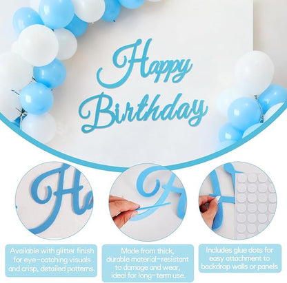 TONIFUL Happy Birthday Sign for Backdrop - Image 3