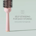 Magic Curling Round Brush(1.7 Inch), Non-electronic, Self-Standing Round Quick Styling Brush, Great Blowout, Ceramic Coated/Ionic Thermal Barrel, Blowout Volume, Wave Styler