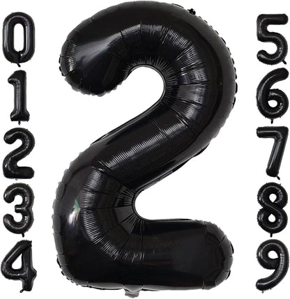 Number Balloons Black Party Balloon by United-UnicornsParty