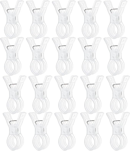 Balloon Arch Clips, 20 Pack 3.5 Inch Transparent Plastic Clips by Kreapa