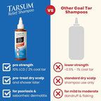 Tarsum Extra Strength Psoriasis Shampoo - Coal Tar Shampoo and Conditioner for Scalp Psoriasis, Seborrheic Dermatitis, Severe Dandruff, & Eczema - Exfoliating Relief for Flaky, & Itchy Scalp (8 oz)