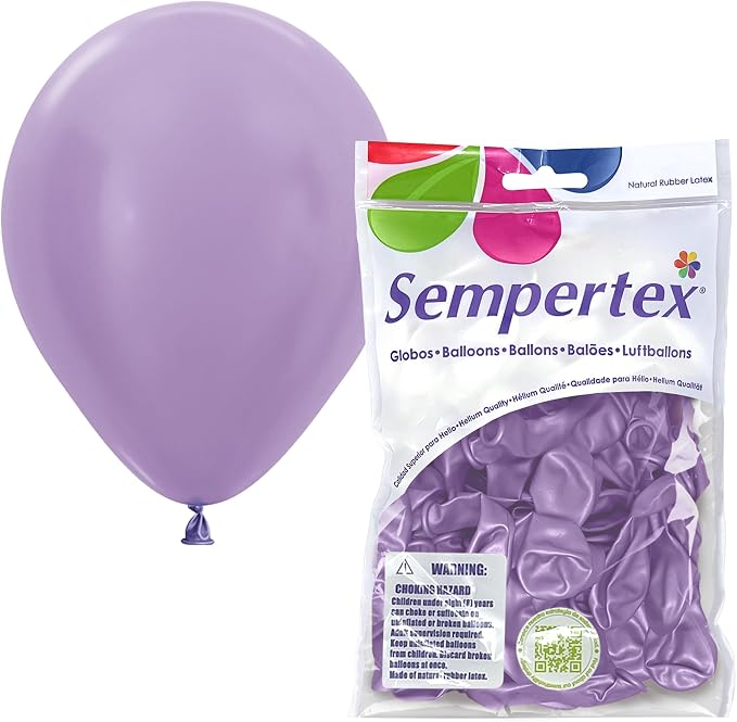 Sempertex Round Pearl Lilac Balloons, 5 Inch, Graduation, Baby Shower, by Sempertex