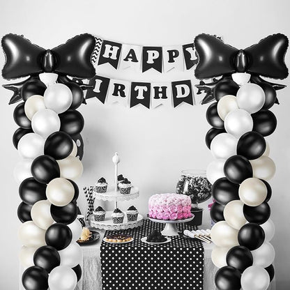Kasyat 2 Sets Black Bow Balloon Column Stand Kit - Image 6
