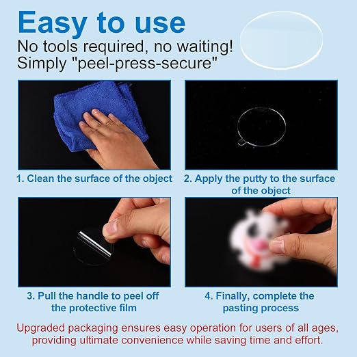 84pcs Removable Sticky Putty, Upgraded Easy-Peel Film Wall Putty - Image 5
