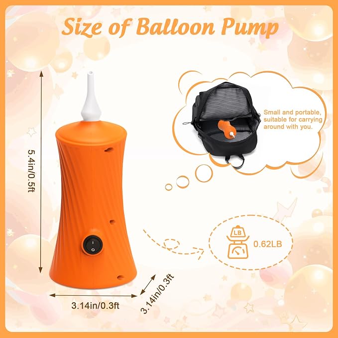 Balloon Pump Electric Air Pump for Long Balloon Inflator Blower Machine for - Image 2