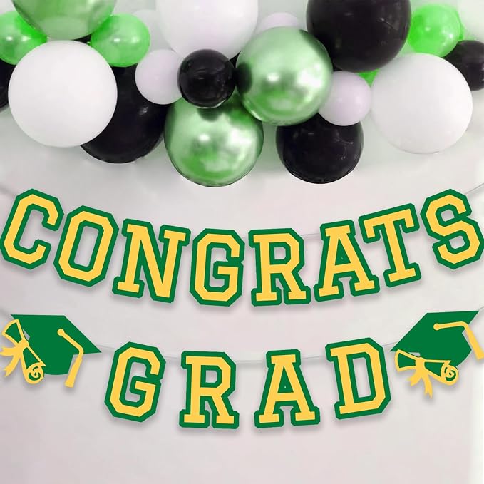 Congrats Grad Banner Graduation Party Banner Decoration Hanging Garland High - Image 4