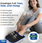 Hilph Foot Ice Pack Slippers for Plantar Fasciitis, 2 Packs - Reusable Hot & Cold Packs, Gel Ice Slippers for Foot, Broken Toes, Gout, Surgery, Neuropathy, Diabetic, Swollen, Black
