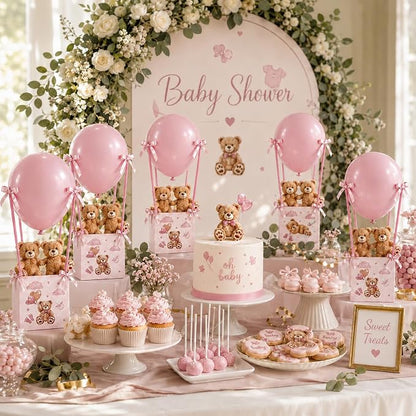 Cinrobiye 12 Sets Teddy Bear Baby Shower Centerpieces - Image 5