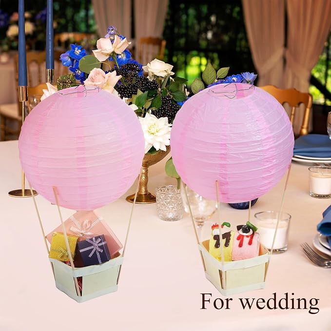 24 Set Hot Air Balloon Table Centerpieces Baby Shower Party Decoration Paper - Image 7