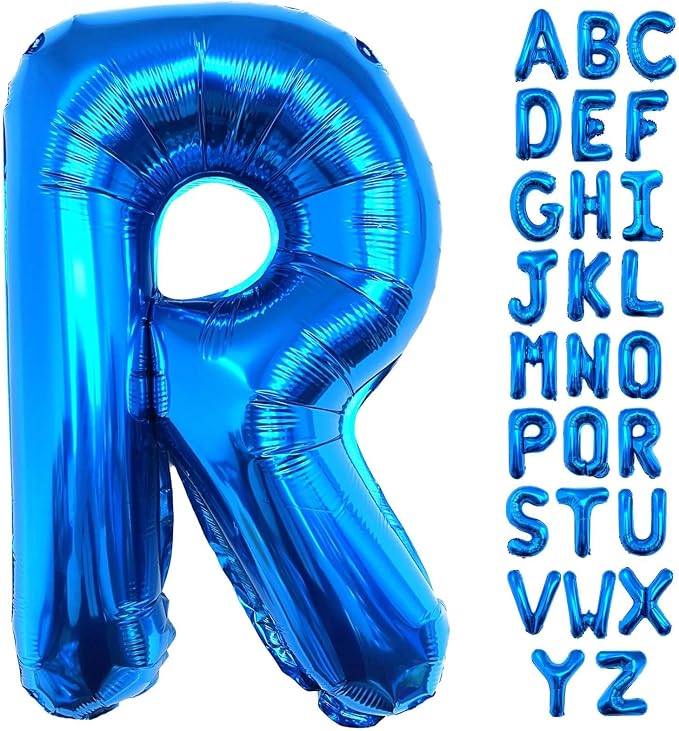 Lovoir 40 Inch Large Blue Letter R Balloons Big Size Jumbo Mylar Foil Helium by Lovoir