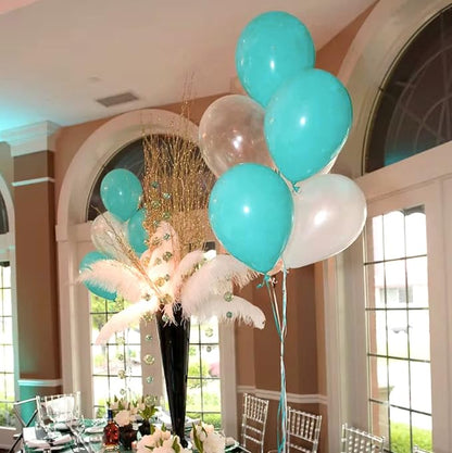 Teal Blue Silver Balloons - Image 6