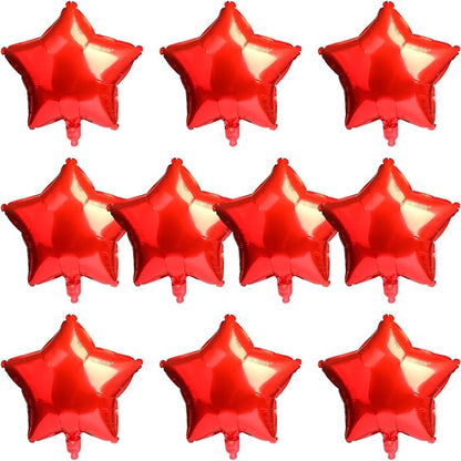 18 Inch Red Star Balloons, Aluminum Foil Balloon Mylar Balloon by MEETINGU