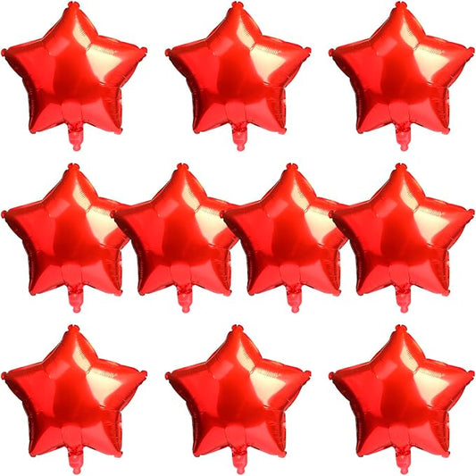 18 Inch Red Star Balloons, Aluminum Foil Balloon Mylar Balloon by MEETINGU