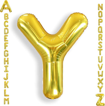 AULE 40 Inch Gold Y Balloon Letter Foil A-Z Birthday Big Alphabet | Birthday by AULE