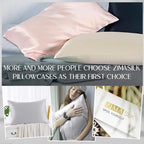 ZIMASILK 100% Pure Mulberry Silk Pillowcase for Hair and Skin Health,Soft and Smooth,Both Sides Premium Grade 6A Silk,600 Thread Count,with Hidden Zipper,1pc (King 20''x36'',Light Grey)