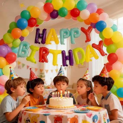 16" Happy Birthday Foil Letter Balloons Banner Set | Alphabet Balloons - Image 6