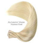 WENNALIFE Tape in Hair Extensions Human Hair, 40pcs 100g 22 inch Ombre Ash Blonde to Golden Balayage Platinum Blonde Hair Extensions Real Human Hair Straight Invisible