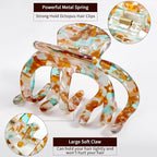 Extra Large Octopus Hair Clips for Women - Octopus Claw Clip for Oversized Thick Hair, Non-Slip Strong Hold Claw Clips - Unbreakable Big Barrettes Jaw Clamps Accessories -3 PCS (multicolor)